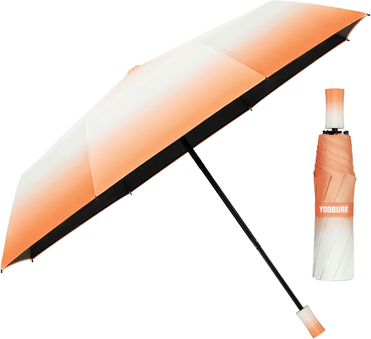 Yoobure Travel Umbrella Portable Compact Umbrellas, Pocket Mini for Purse, Umbrellas for UV Sun & Rain Small for Backpack, Umbrella with Case Folding for Kids Women