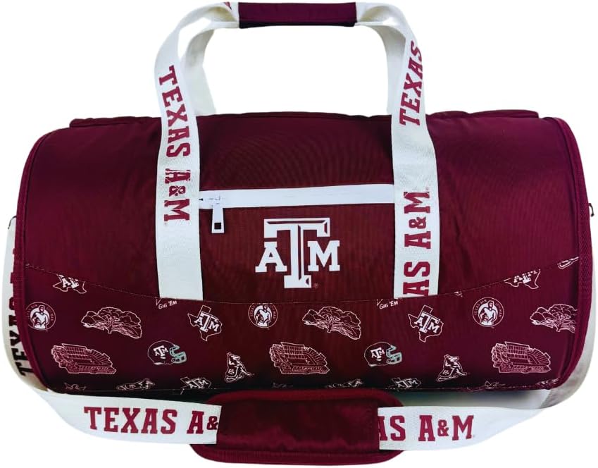 Varsity Cooler Texas. A&M University Licensed Travel Duffle & Cooler – 30 Can Leakproof Insulated backpack, Waterproof Soft Cooler, Golf, Carry-On Luggage, Gym & Outdoor – Durable Nylon Sports Bag