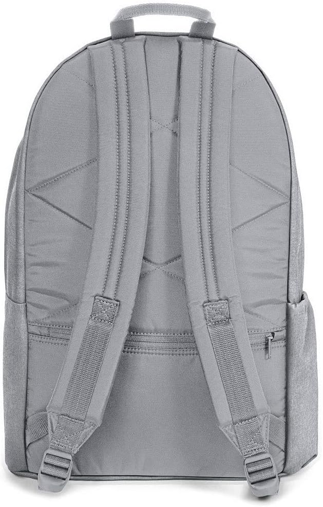 EASTPAK Padded Double – 24L Squared Backpack with Dual Front Pockets, 13” Laptop Sleeve, Bottle Holder & Padded Straps, Sunday Grey