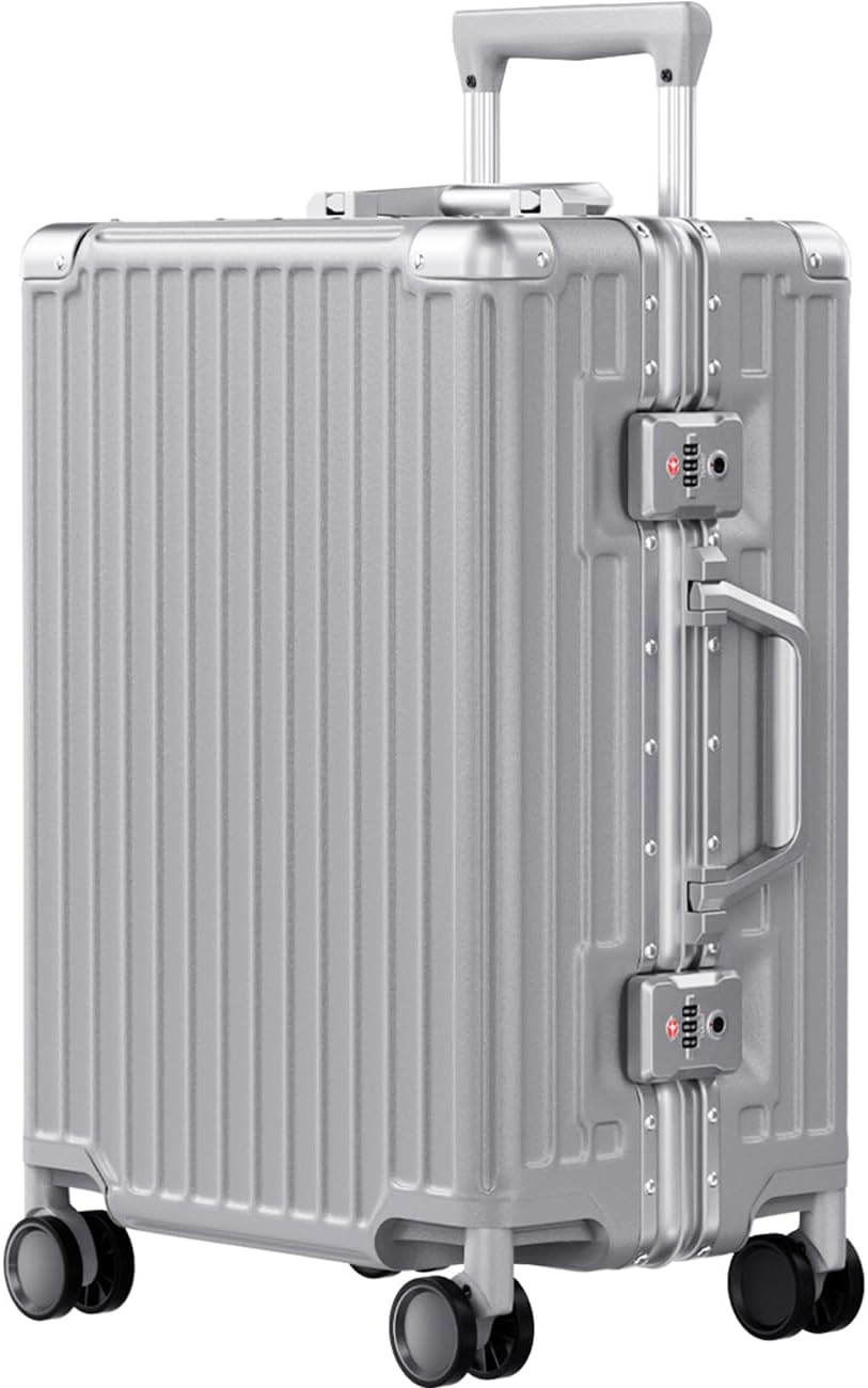 AnyZip Carry On Luggage PC+ABS Aluminum Frame Zipperless Luggage Hard Shell Suitcase with TSA Lock