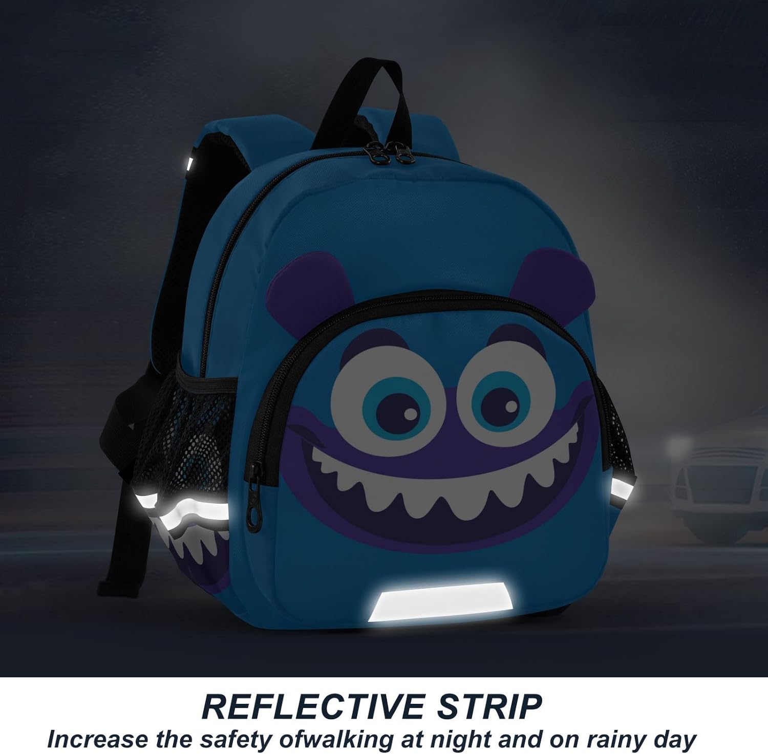 Toddler Backpack Small Preschool Kindergarten Kids Backpacks Monster Blue Bookbag for School
