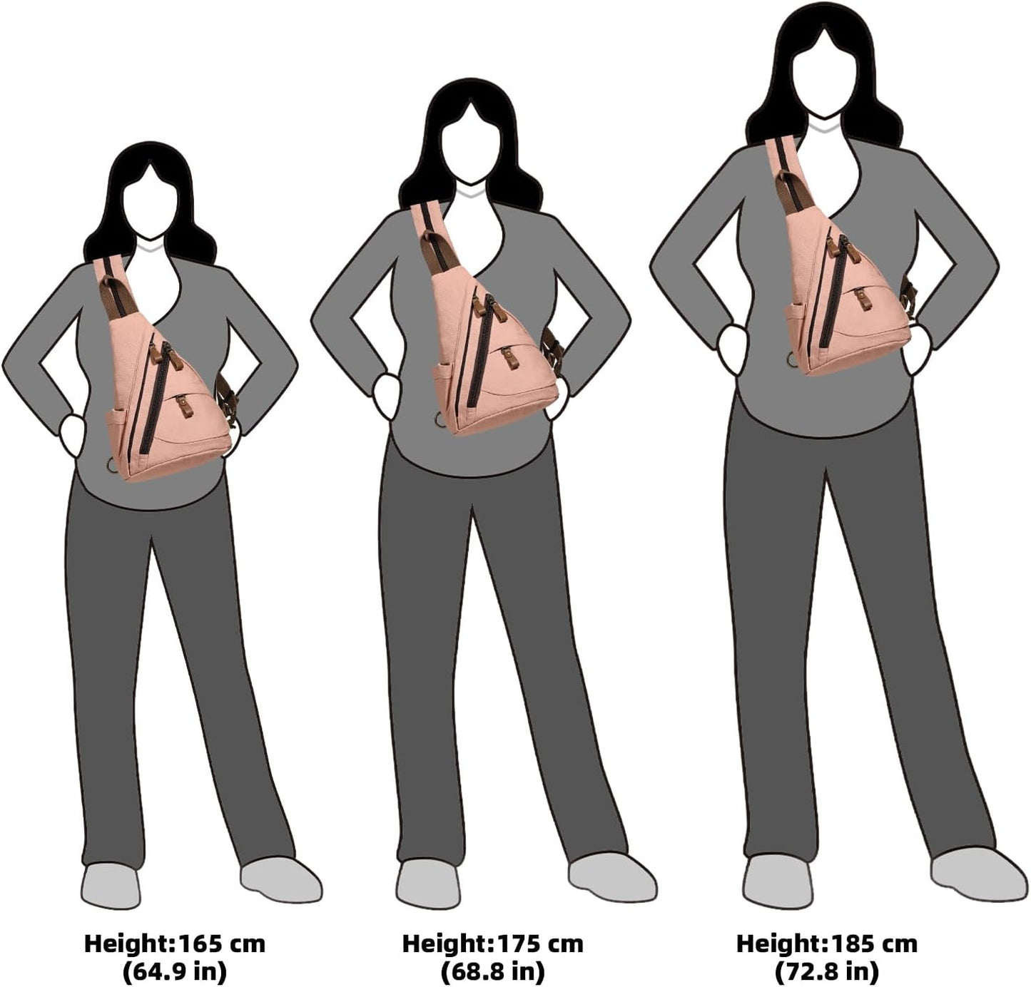 KL928 Sling Bag - Small Crossbody Backpack Shoulder Casual Daypack Rucksack for Men Women