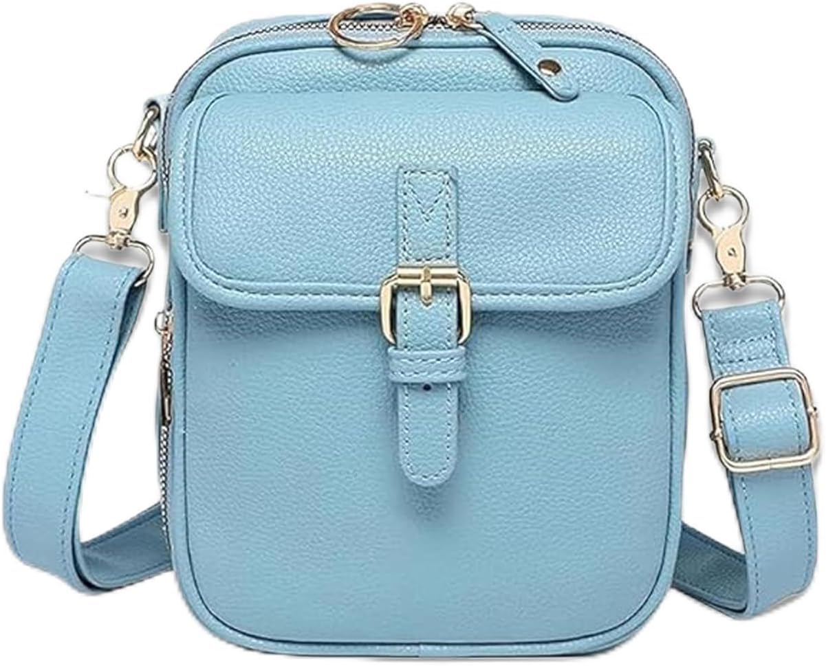 Crossbody Leather Bag - Anti-Theft Messenger Bag with Large Capacity, Mini Vintage Shoulder Messenger Women Bags for Women