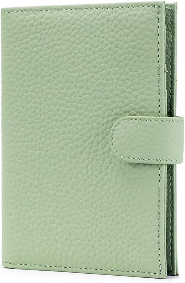 RFID Leather Passport Holder for Travel Women – Slim Passport Wallet with 1 Passport Slot & 3 Card