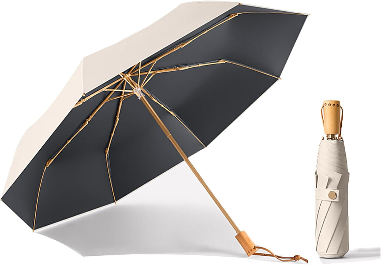 Sun Umbrella UV protection UPF 50+ Compact Portable travel Parasol Auto Open Close Windproof and Waterproof Folding Sun and Rain Small Umbrella For Walking