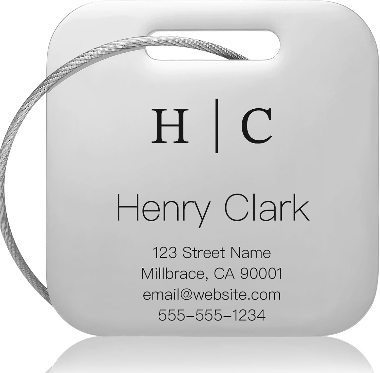Personalized Luggage Tags for Suitcases - Stainless Steel Custom Luggage Tags for Backpacks & Bags