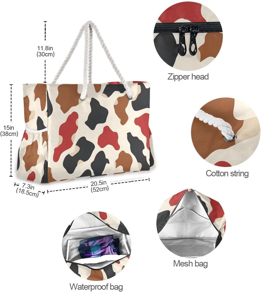 senya Large Beach Bags Totes Swim Canvas Tote Shoulder Bag Water Resistant Bags for Gym Travel Daily