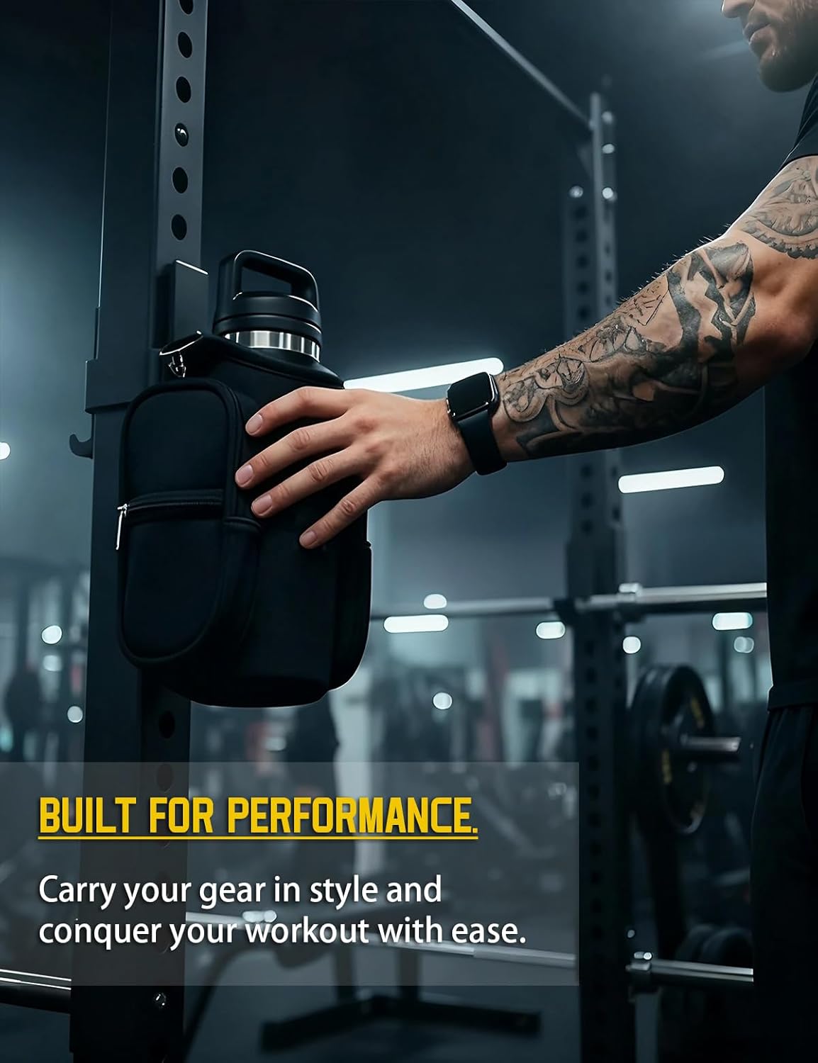 Magnetic Gym Bag for Men & Women - Water Bottle Holder, Crossbody Strap, Touchscreen Pocket & Creative Storage - Perfect for Gym, Running, Travel & Fitness Essentials