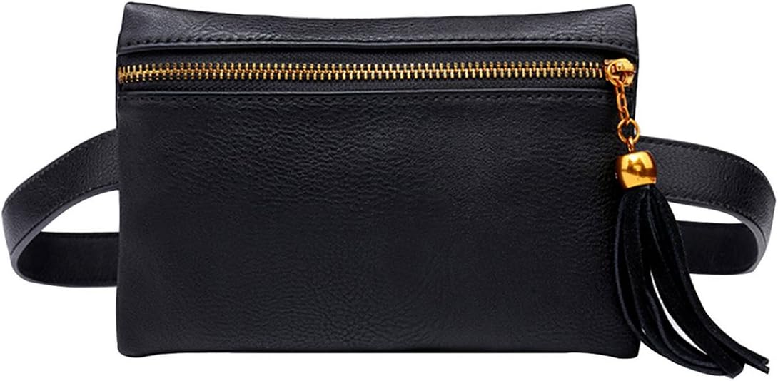 Goclothod Faux Leather Fanny Pack Women Waist Bag Small Purse Belt Bum Bag