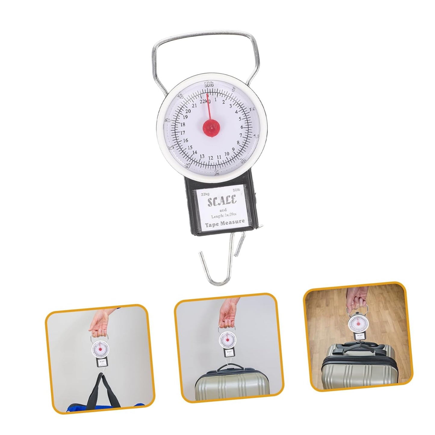 Analog Hand Scale Suitcase Weight Scale Hook LCD Display Sturdy and Practical