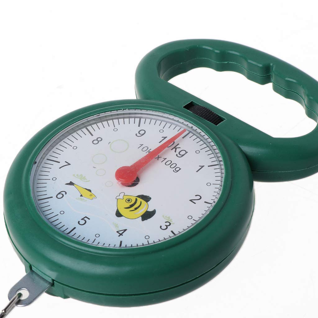 Portable Fish Scale 10kg Hook Hanging Scales Portable Spring Scale for Fishing Shopping Weighing Balance Plastic + Metal