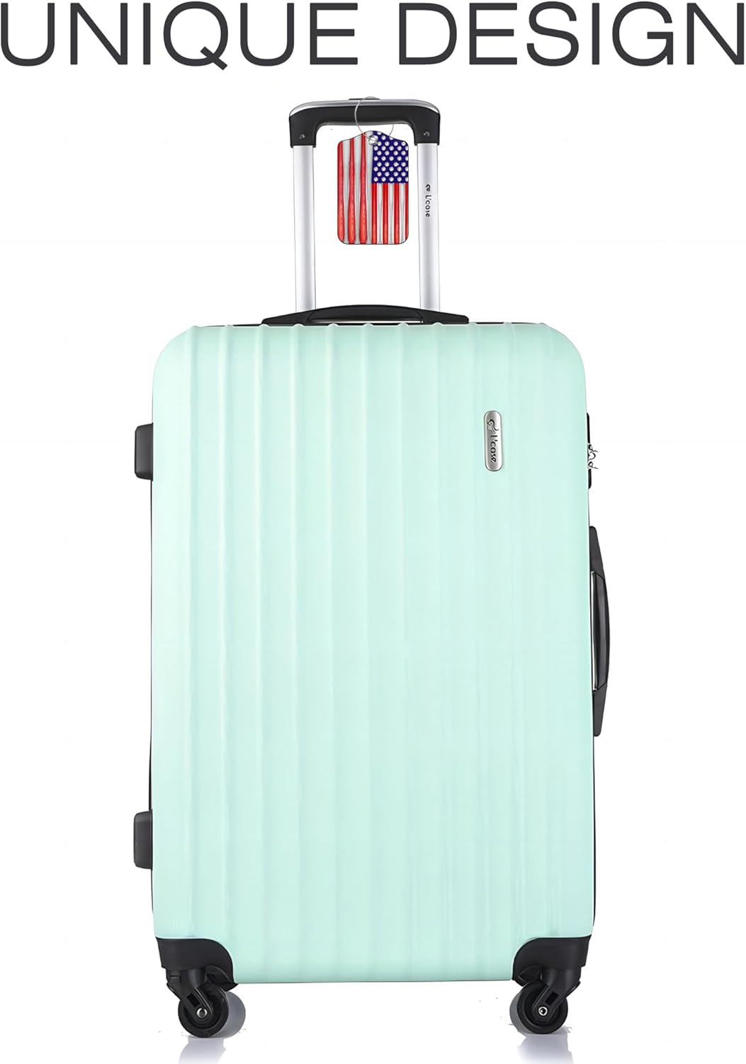 2 Pack Luggage Tags,Baseball American Flag PU Leather Idea Baggage Tag with ID Labels Privacy Cover Metal Ring Men and Women Travel Bag Labels
