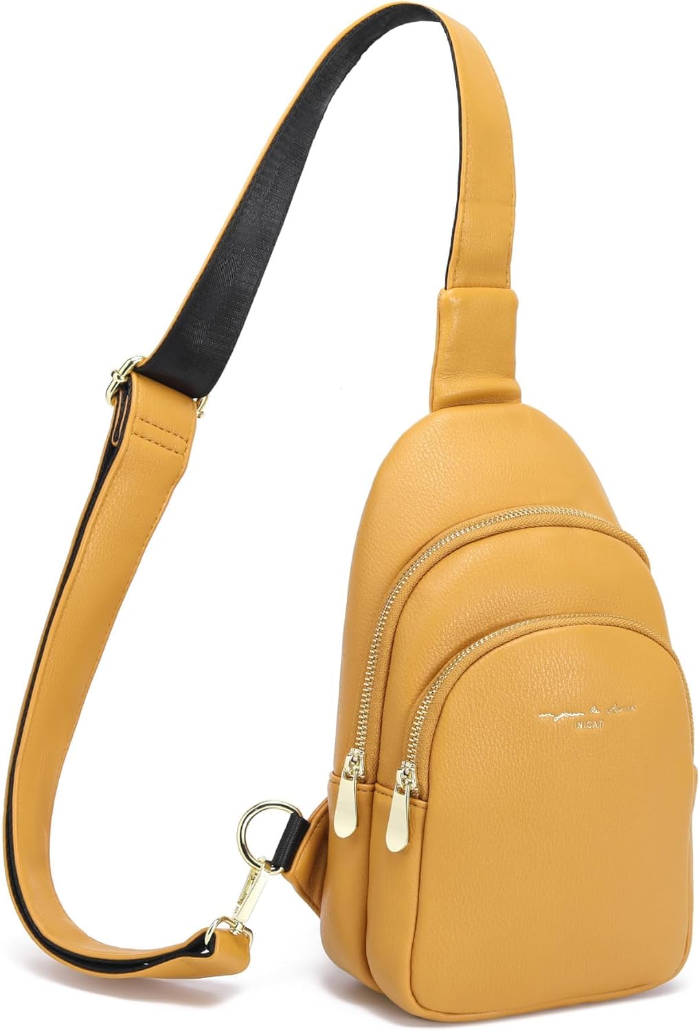 INICAT Crossbody Sling Bags Travel Cross Body Purses Faux Leather Fanny Packs Chest Bag for Women