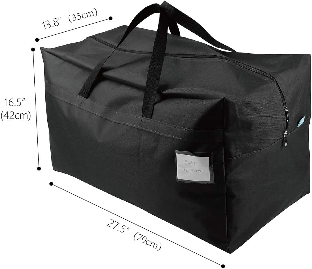 iwill CREATE PRO 100L Large Size Ornament Water Resistant Travle Duffel Tote Storage Bags with Carry Handles, Black