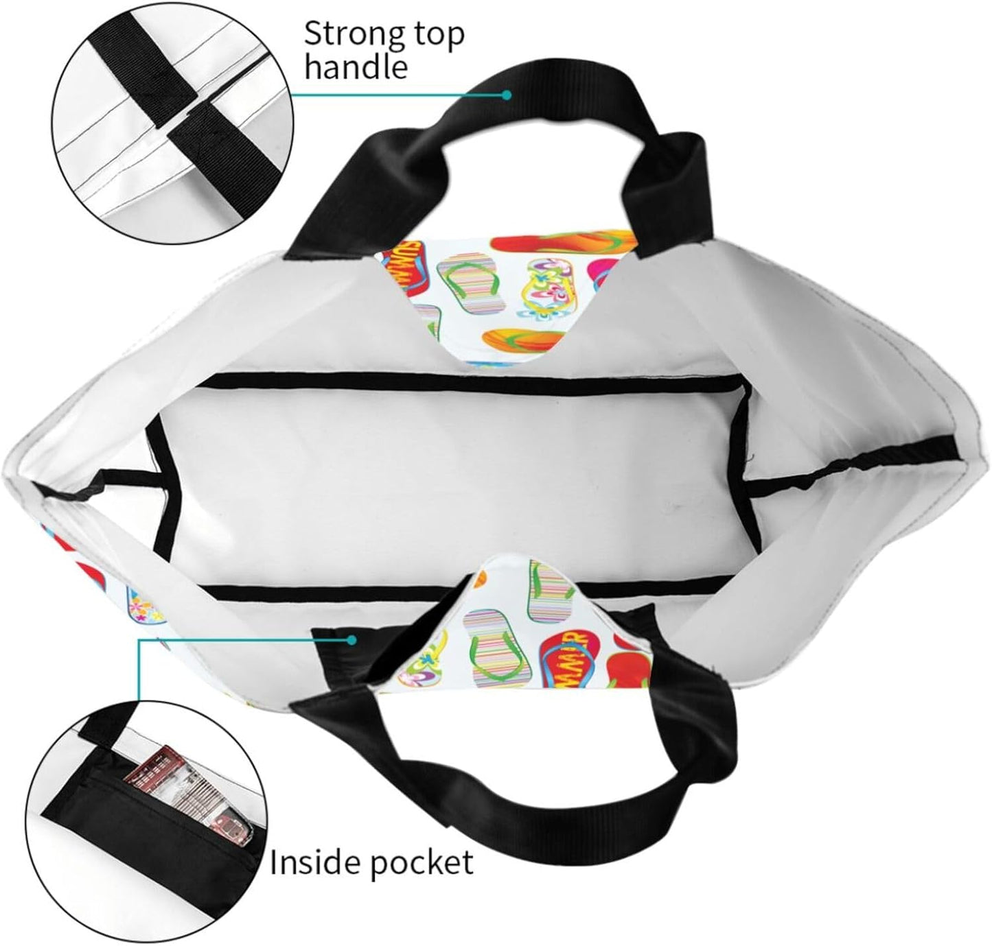 Tote Bag Beach Bag for Women Reusable Grocery Large Shopping Shoulder Bag Travel Handbag