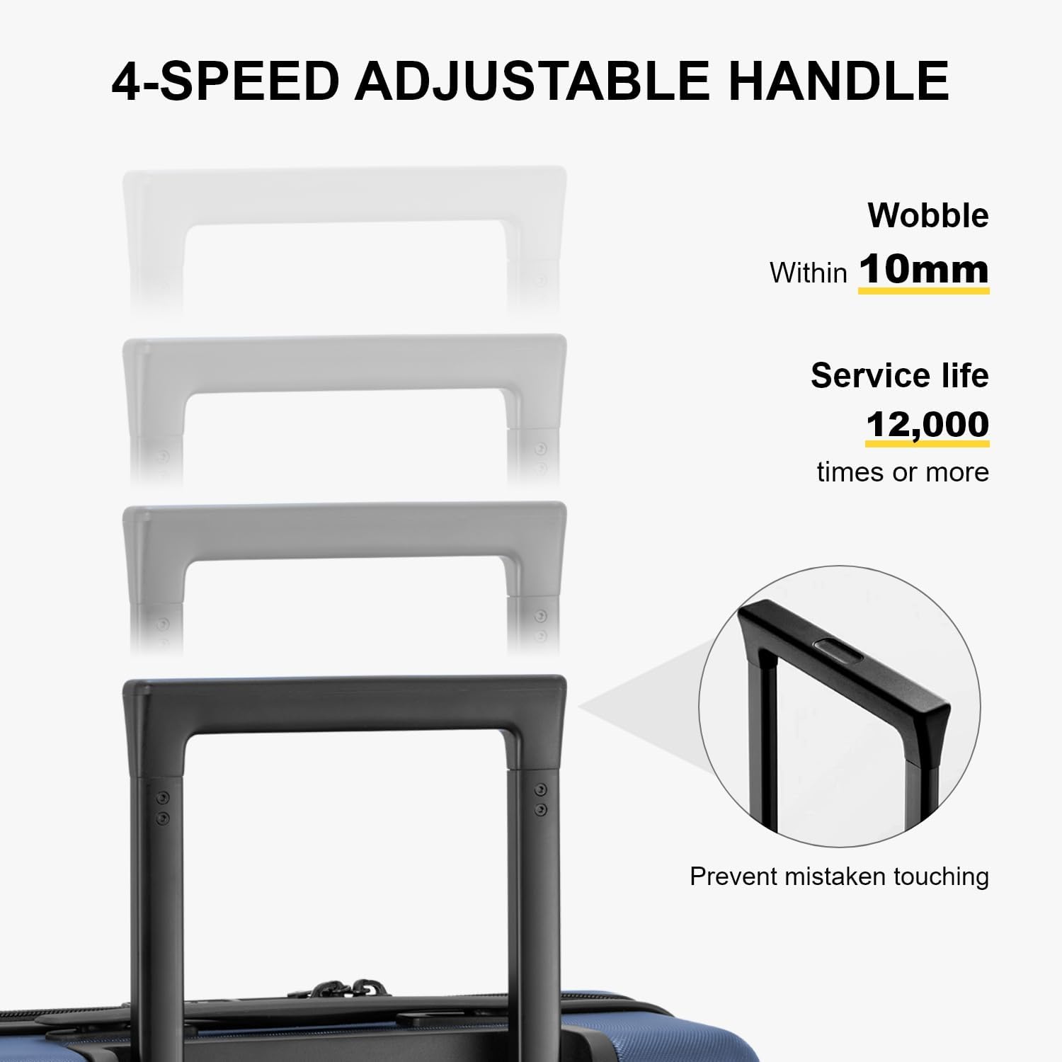 LEVEL8 Carry on Luggage Airline Approved, Carry-on Suitcases with Wheels, Lightweight Hardside