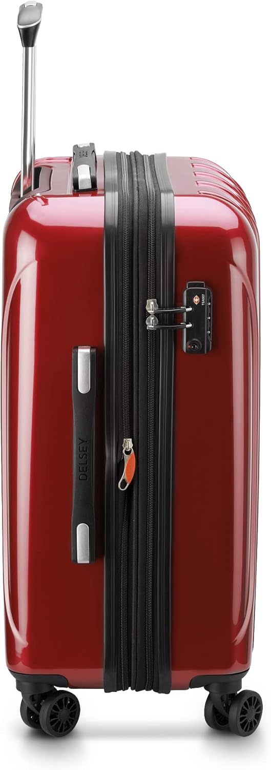 DELSEY PARIS Helium Aero Hardside Expandable Luggage with Spinner Wheels, Brick Red, 2-Piece Set