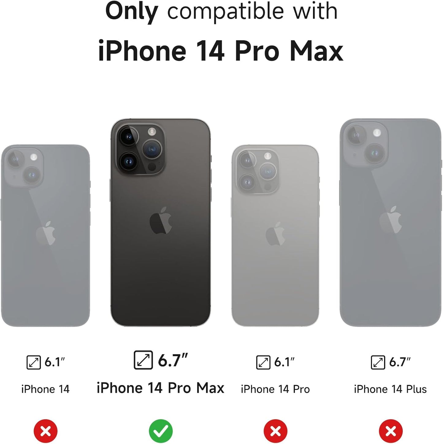 SURITCH for iPhone 14 Pro Max Case with Magnetic Camera Slide Cover and Adjustable Kickstand