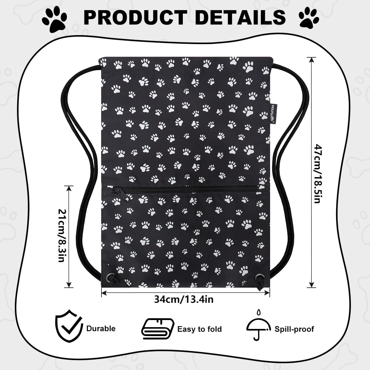 HOLYLUCK Drawstring Backpack Bag Sport Gym Sackpack