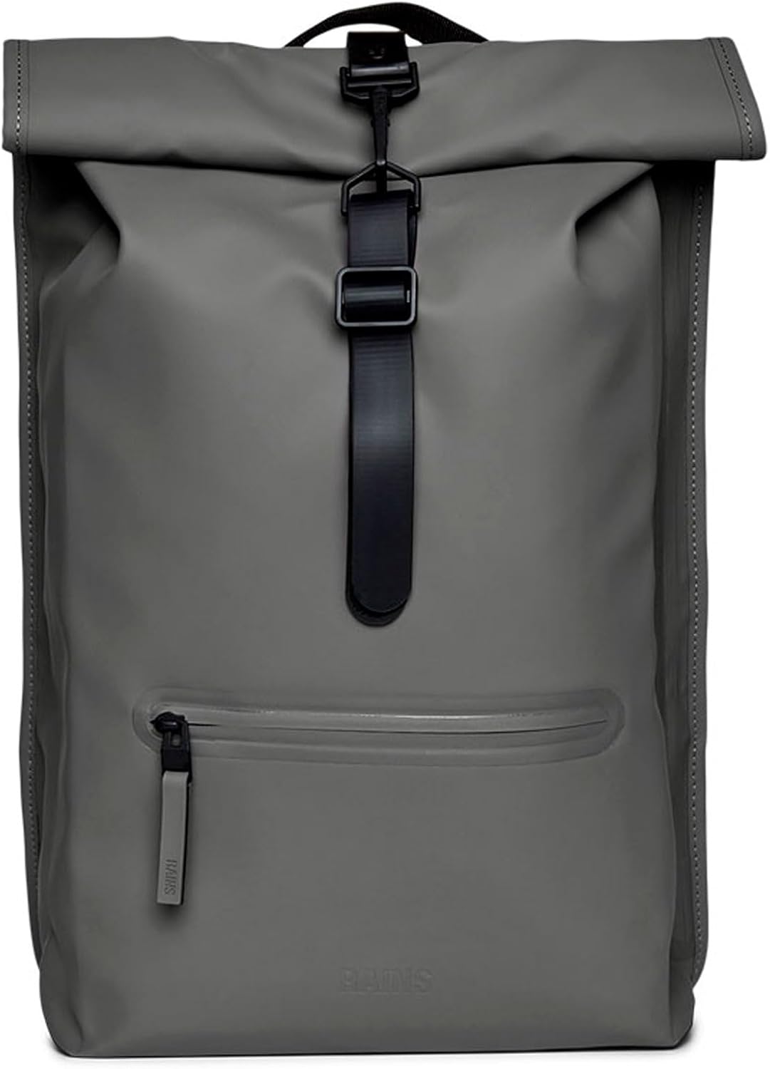 RAINS Rolltop Rucksack – Grey Waterproof Rolltop Backpack Water Resistant Water Repellent Commuter Travel Pack Urban Minimalist Design – 2 Year Warranty