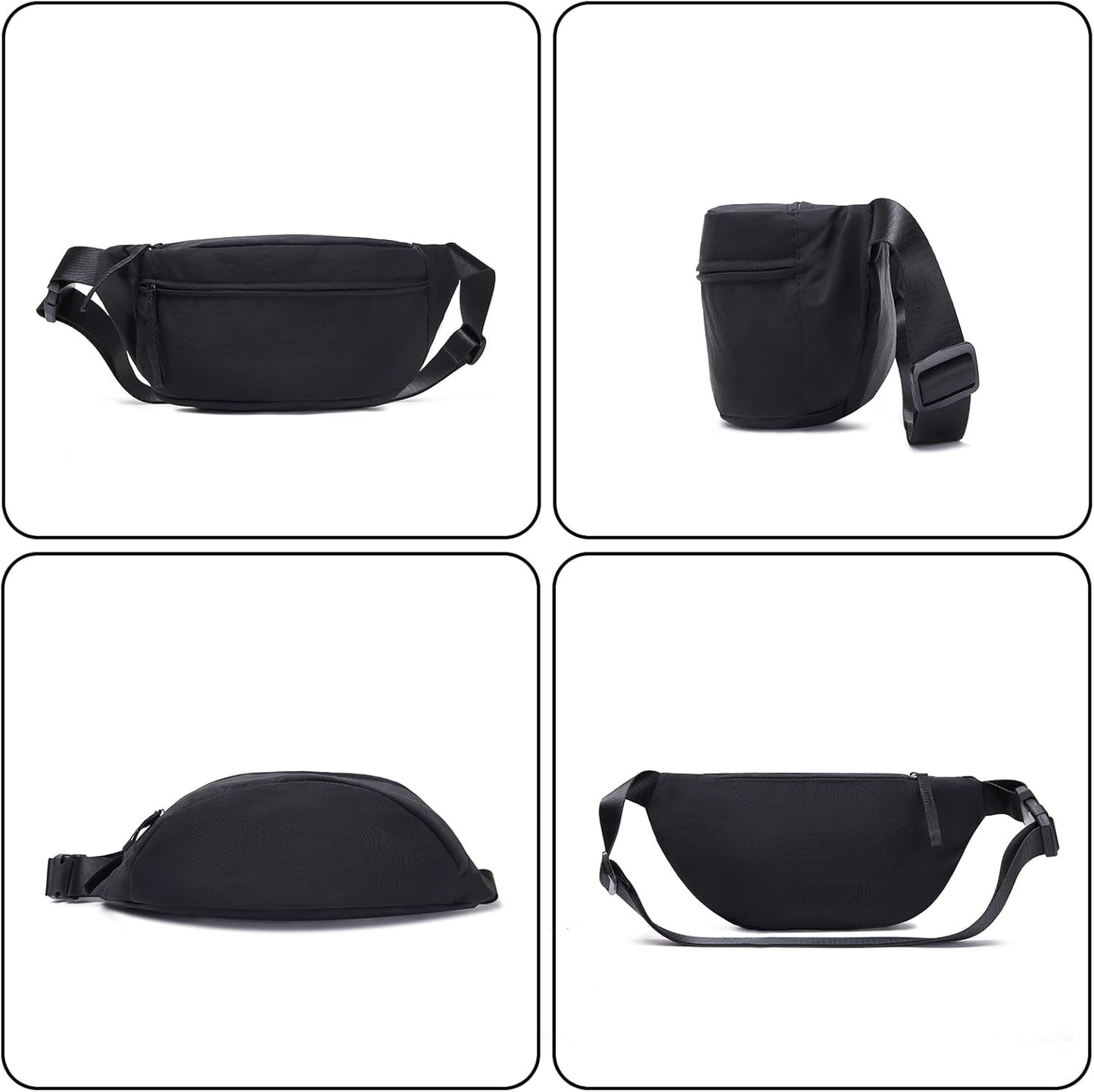 Women Sling Bags Girl Fanny Pack Crossbody Handbag Men Shoulder Bag Unisex Classic Nylon Waist Packs Purse Hiking Chest Bag, Easy Carry Any Phone,Wallet