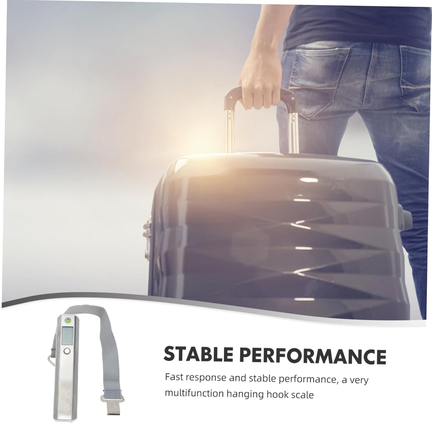 Electronic Luggage Scale Portable Suitcase Weighing Scale Travel LCD Display for Luggage Capacity