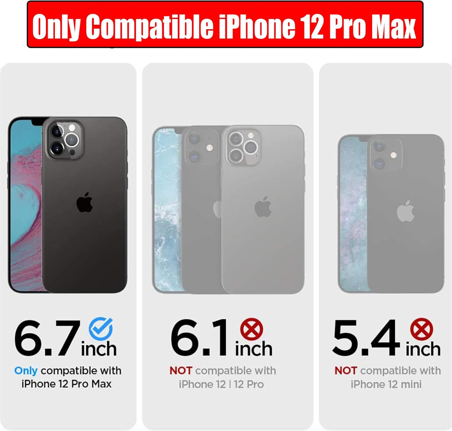 Battery Case for iPhone 12 Pro Max, 10800mAh High Capacity Rechargeable Smart Portable Charger Case Extended Battery Pack with iPhone 12 Pro Max (6.7 inch) Wireless Charging Case Support Carplay-Black