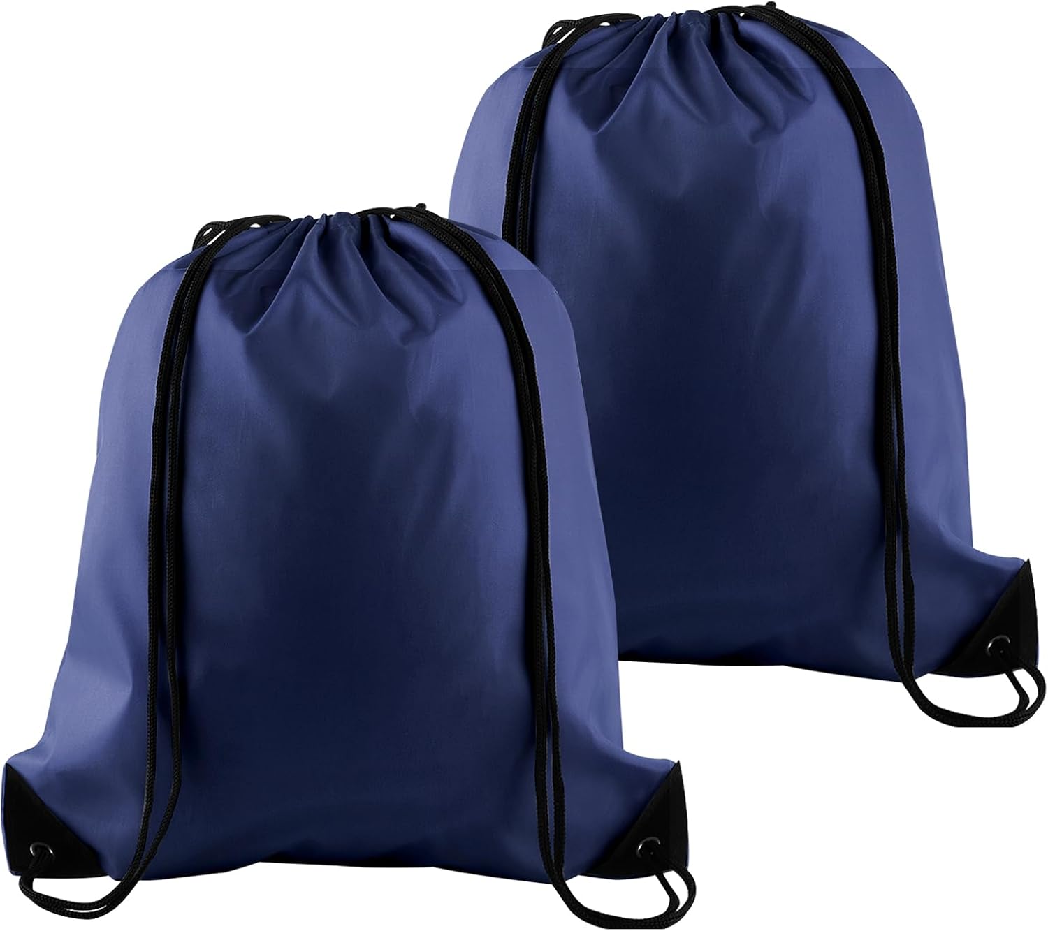 PLULON 2Pcs Drawstring Bags Bulk Navy Blue Drawstring Backpack String Backpack Cinch Sack Sport Gym