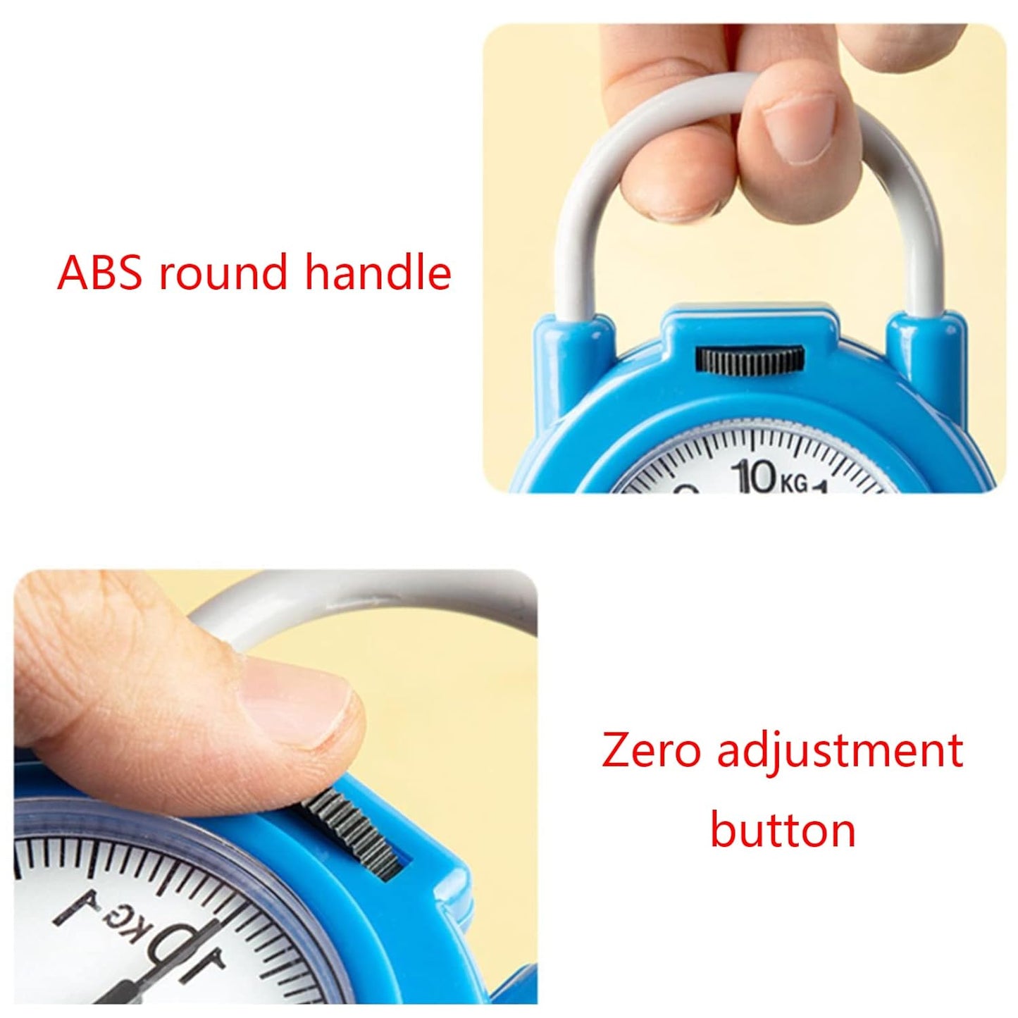 10kg Portable Mechanical Scale Hanging, Fish, Luggages, Kitchen Scale Hanging Hook Multi-Purpose Scale for Household