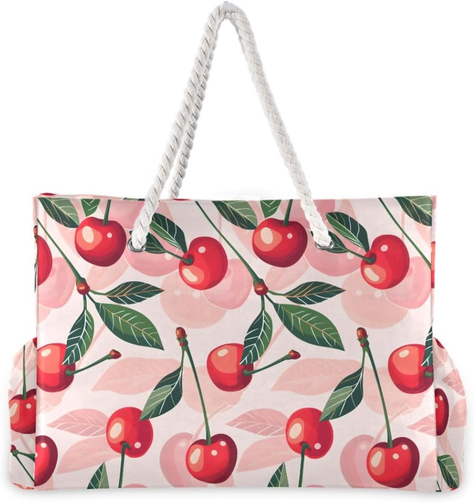 senya Large Beach Bags Totes Swim Canvas Tote Shoulder Bag Water Resistant Bags for Gym Travel Daily
