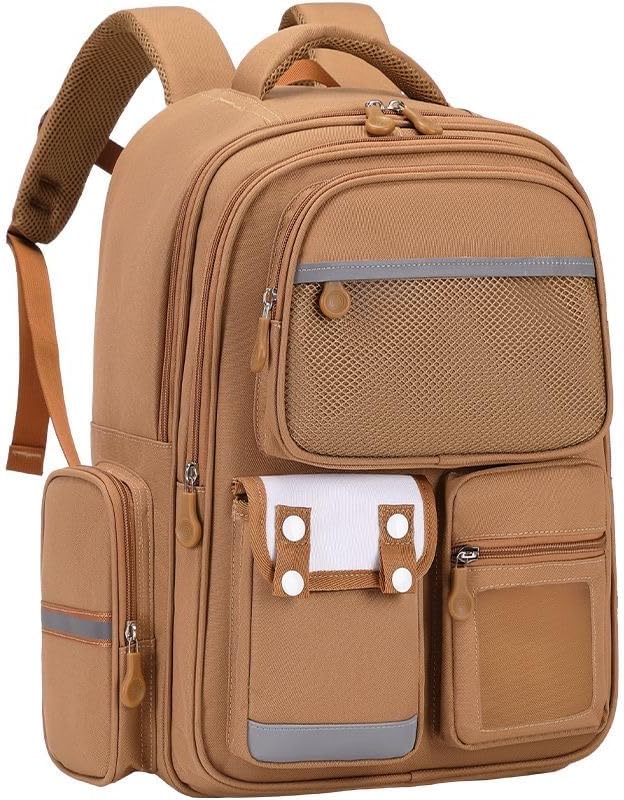 Kids Backpack for Kids, Lightweight Waterproof Khaki Backpack for School, Kindergarten Elementary