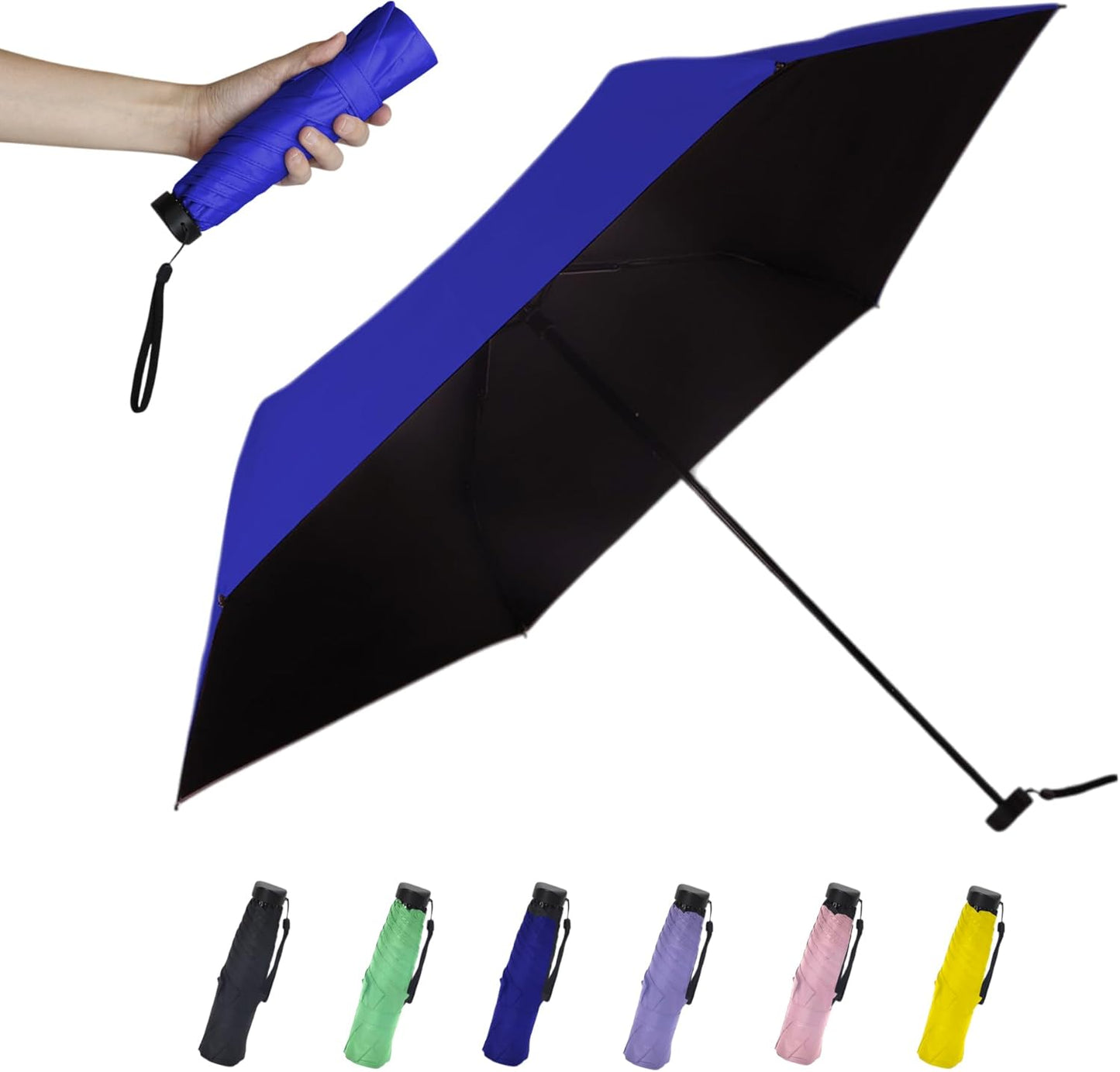 SoulRain 42" Travel Sun & rain Umbrella, Lightweight Windproof Umbrella, Portable Lightweight Compact Parasol with 99% UV Protection for women and men
