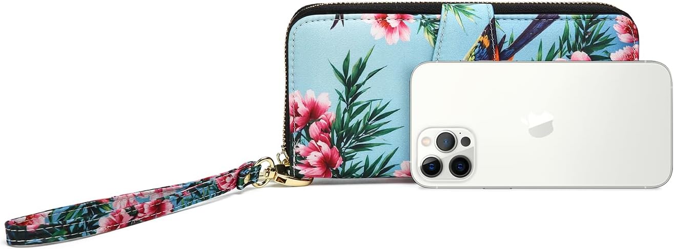 Women Wallet Card RFID For Womens Holder Blocking Credit Small Zipper Purse Pocket Bifold Slim Coin
