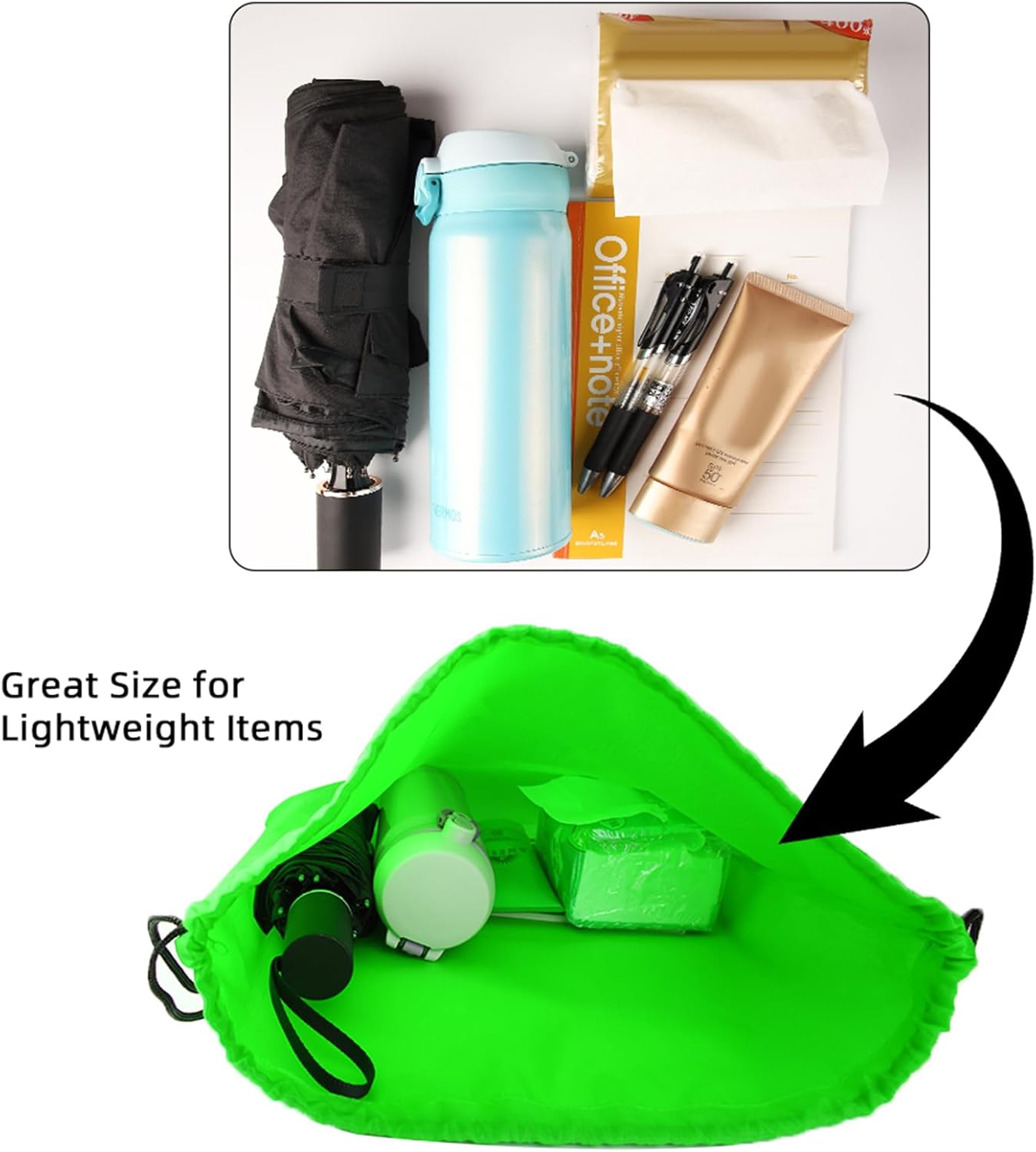 GoodtoU Drawstring Backpack Nylon Bags Pack Bulk Cinch Sack Gym Bag Drawstring Backpack for Sport, Traveling, Team (Green, 80Pcs)