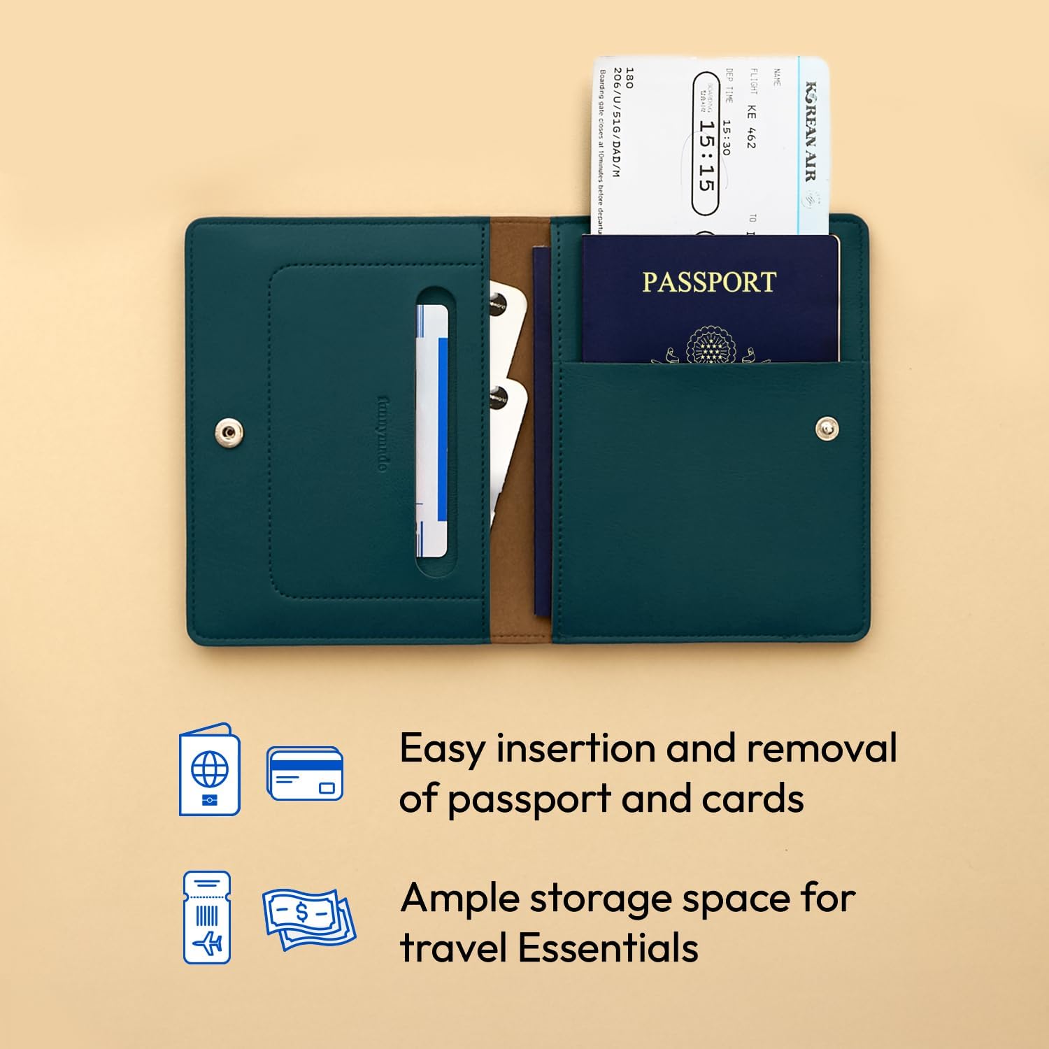 carrotez Family Travel Document Organizer – Premium RFID Blocking Leather Passport Holder & Wallet