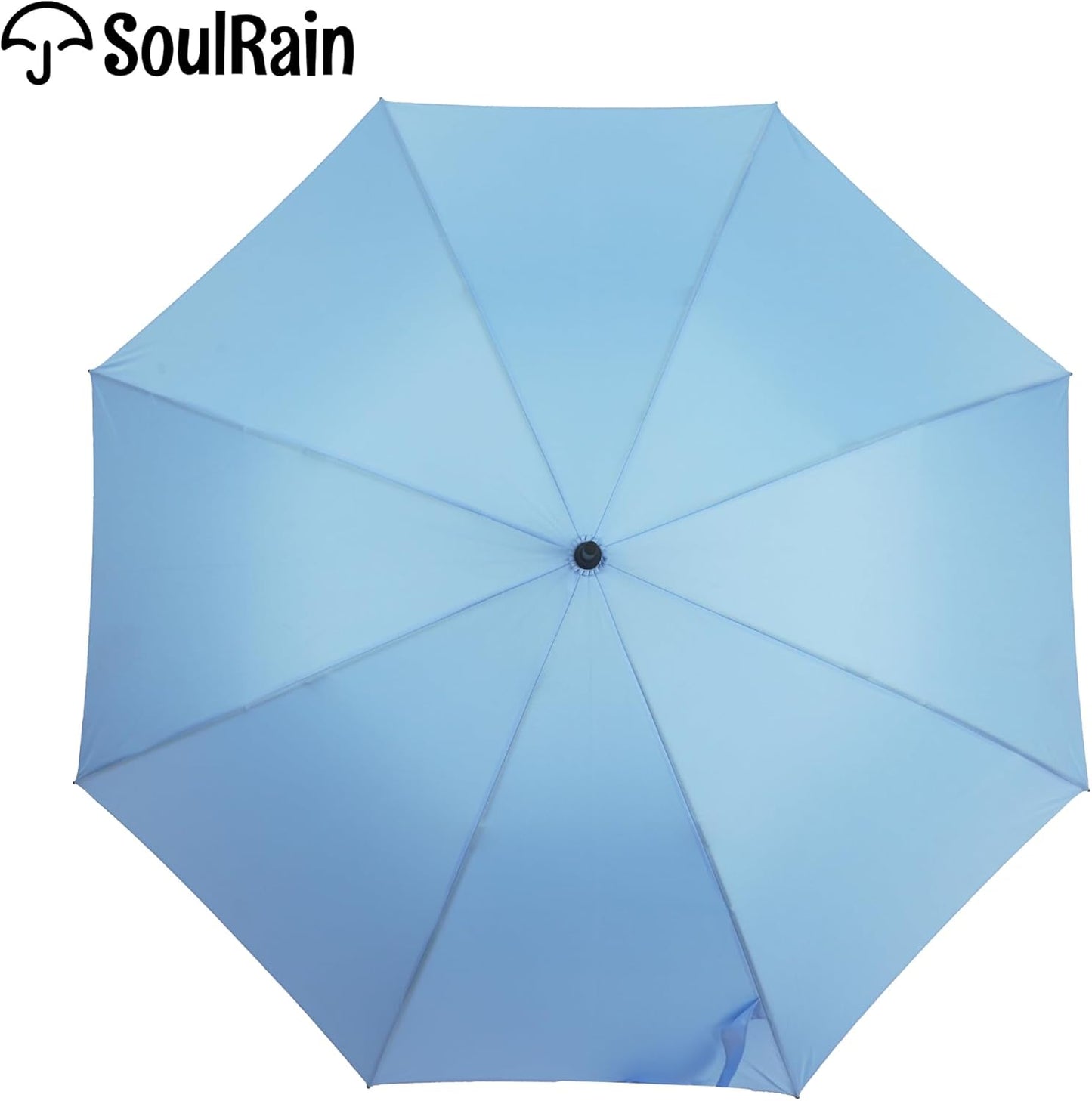 SoulRain 50 Inch Large Stick Umbrella Windproof Automatic Open Oversized J Handle Umbrellas for Men and Women Unbreakable Strong Travel Golf Umbrella