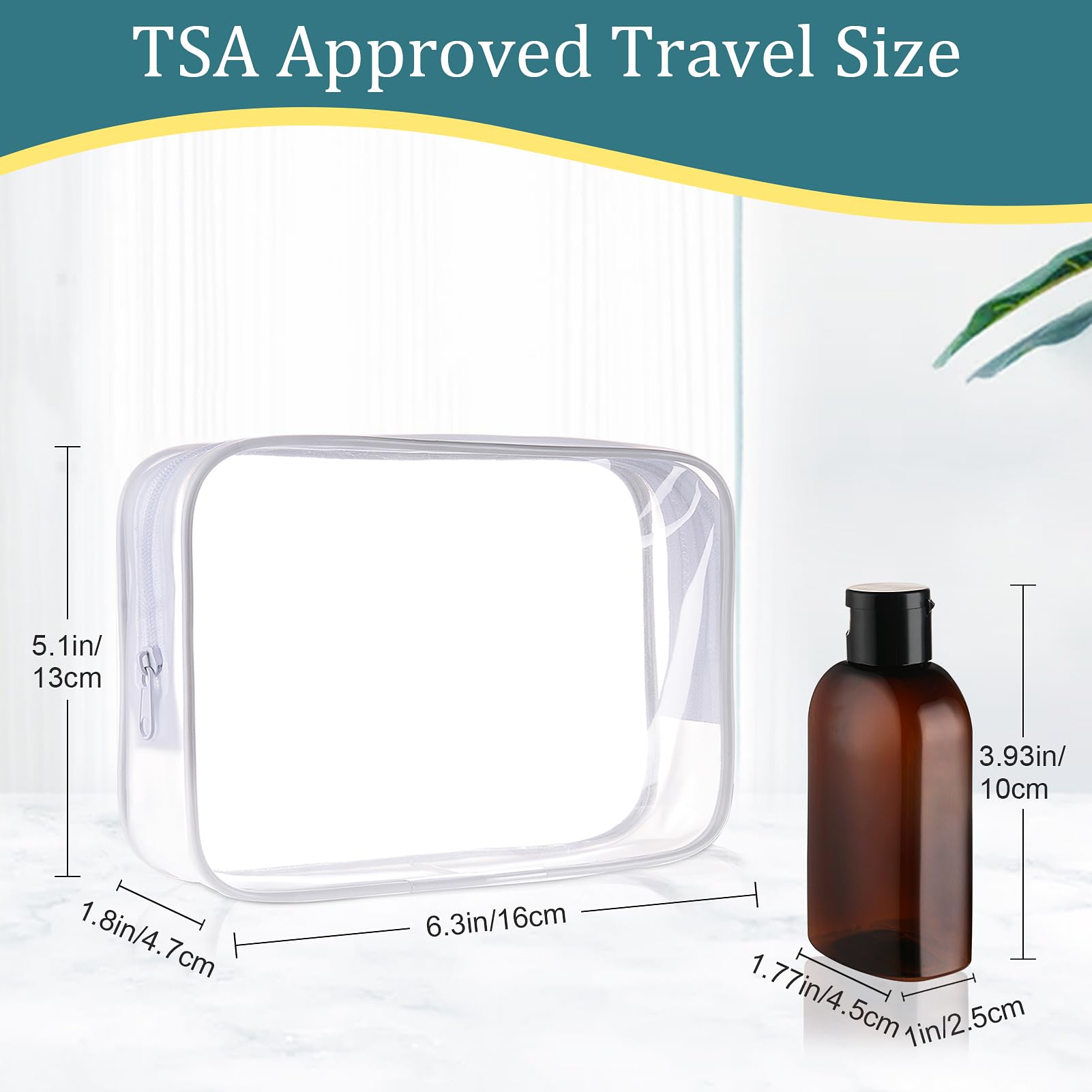 Cosywell 4 Pack 3.4 oz Preprinted Travel Bottles for Toiletries