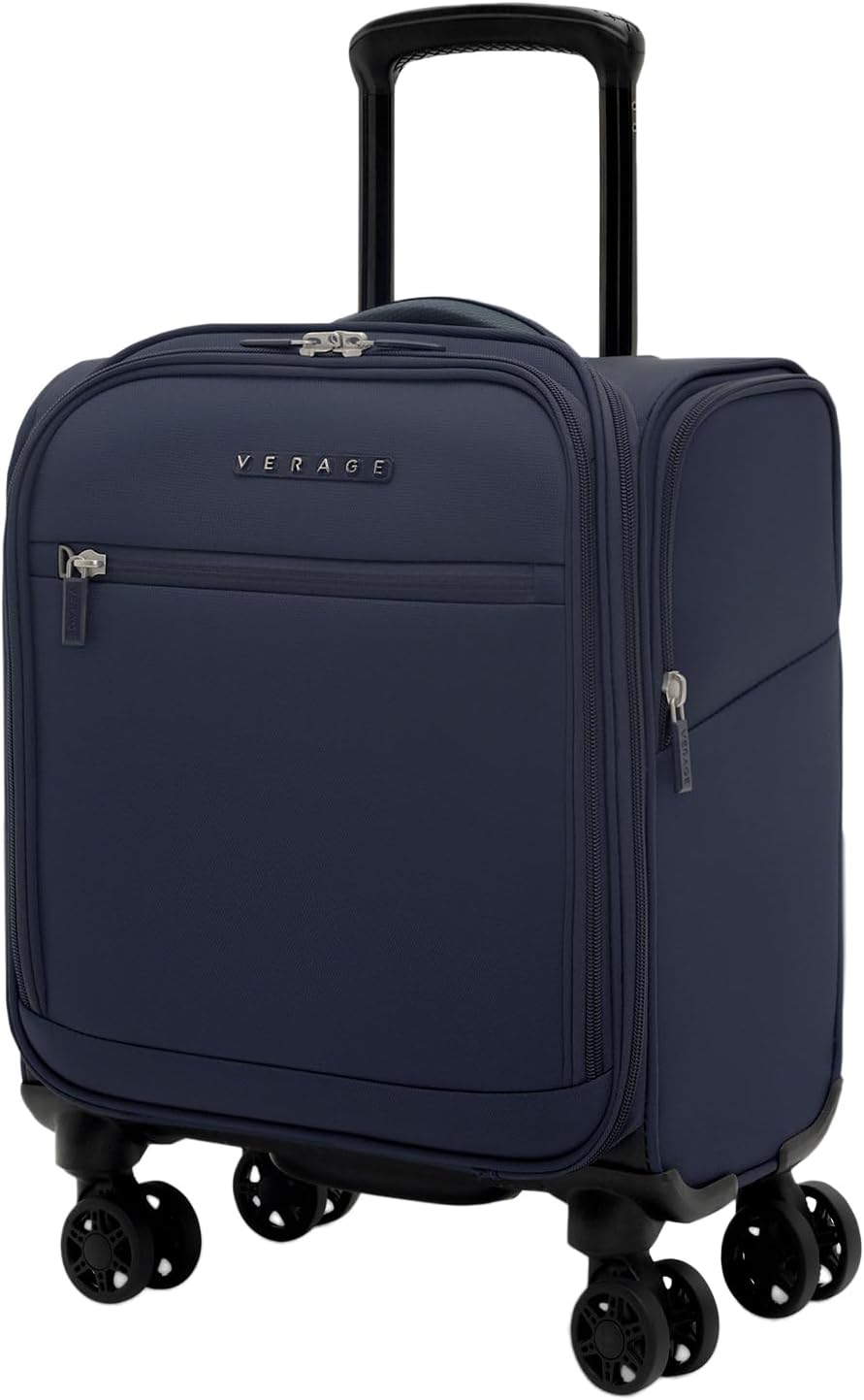 Verage Underseat Carry On Luggage with Wheels & USB Port,14 inch Wheeled Spinner Carry-on Luggages Bags for Airlines, Lightweight Overnight Suitcase for Men Women (14-Inch Compact Underseat Pro)
