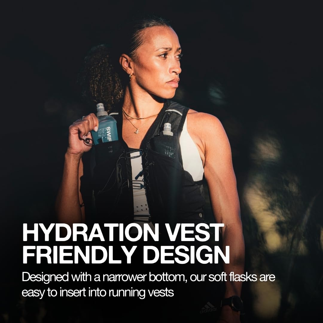 SWIFTER 2x Soft Flask 500ml | Running, Hiking, Cycling Hydration Flask | Collapsible, Leakproof
