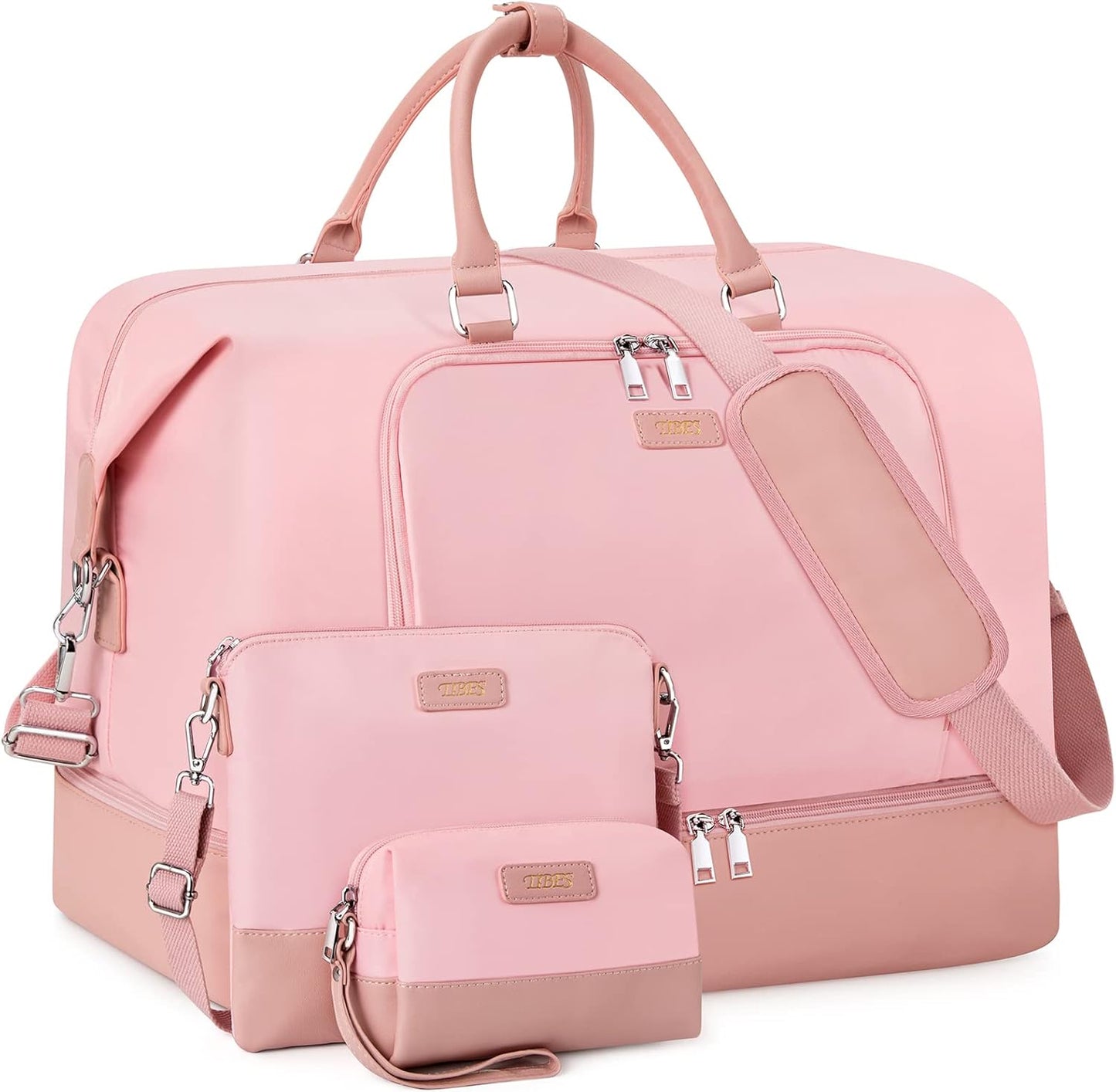 Travel Weekender Bag for Women, Overnight Bag with Shoe Compartment Oversized Travel Duffel Bag Carry On Tote 21"