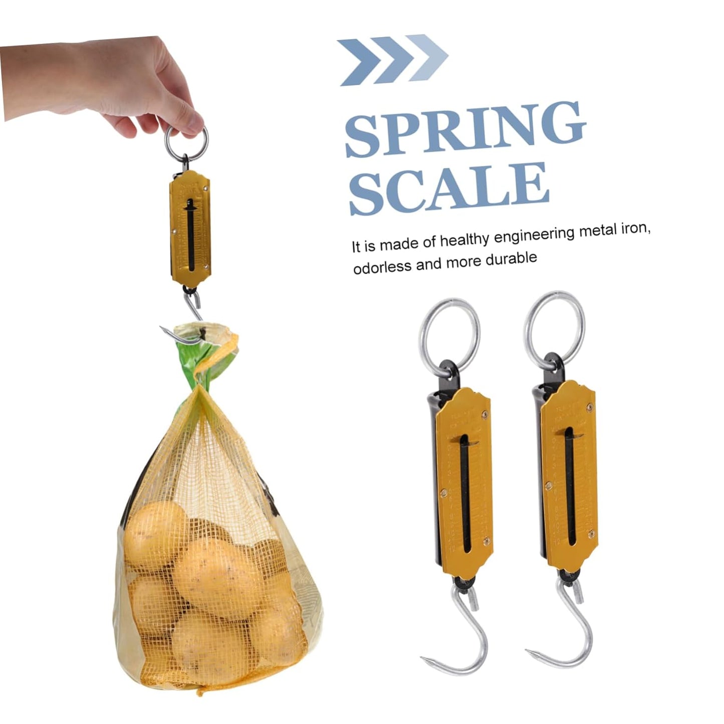 Mikikit 2pcs Hanging Scales Digital Weight Scale Luggage Weight Spring Hook Capacity Portable