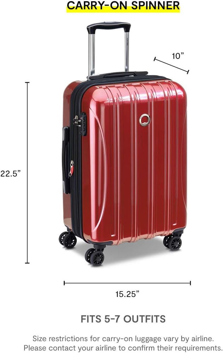 DELSEY PARIS Helium Aero Hardside Expandable Luggage with Spinner Wheels, Metallic Green, 2-Piece Set (21/28)