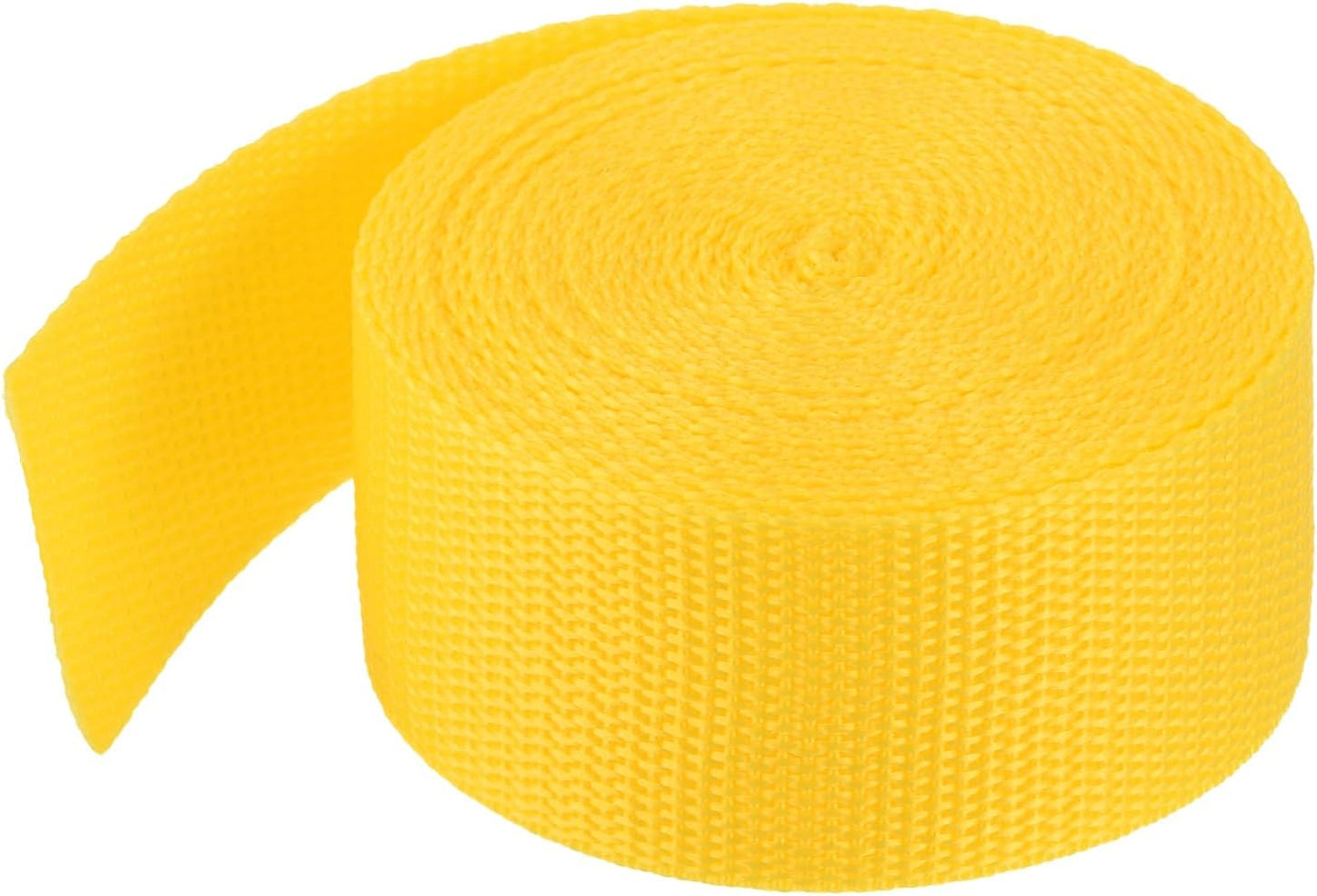 MECCANIXITY Lightweight Polypropylene Webbing Strap 1 1/2" 5 Yard Backpack Strapping Band Dark Yellow for Outdoor Luggage Cargo Straps