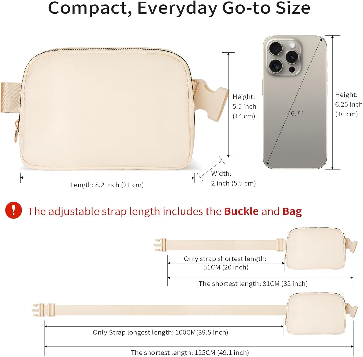 Cross Body Fanny Pack for Women,Fashion Waist Packs Crossbody Bags,Belt Bag with Adjustable Strap - Khaki