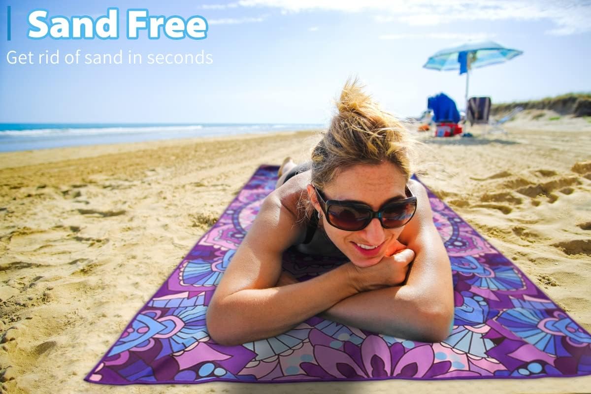 4 Pack Microfiber Oversized Lightweight Beach Towel 71"x32" XL Extra Large Thin Sand Free Towels