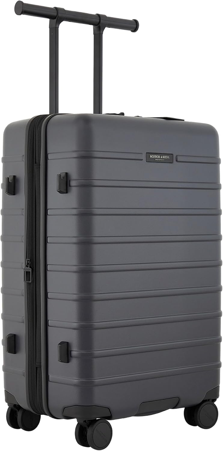 Scotch & Soda Tilburg Luggage, Black, 26-Inch Suitcase