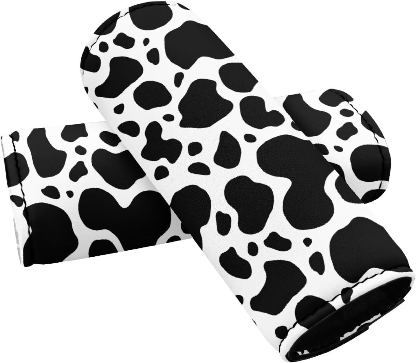 Cow Spot Protective Handle Cover Luggage Marker Luggage Handle Wrap for Suitcase Identifier Travel Bag Wraps Set of 2 Pcs Decoration