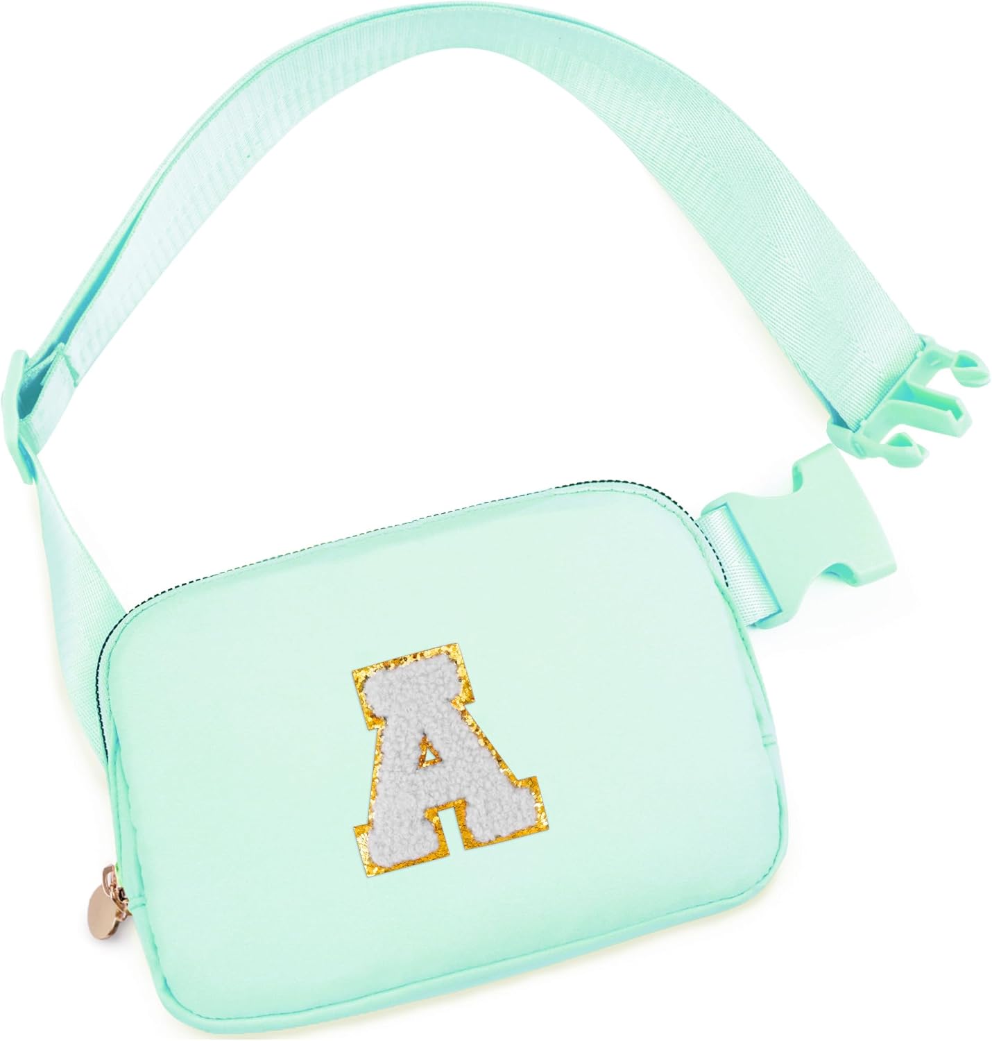 Belt Bag Fanny Pack Crossbody Bags with Initials Cute Stuff Birthday Gifts for Teenager Girls Trendy Stuff for Teens - White A,Light Green Bag