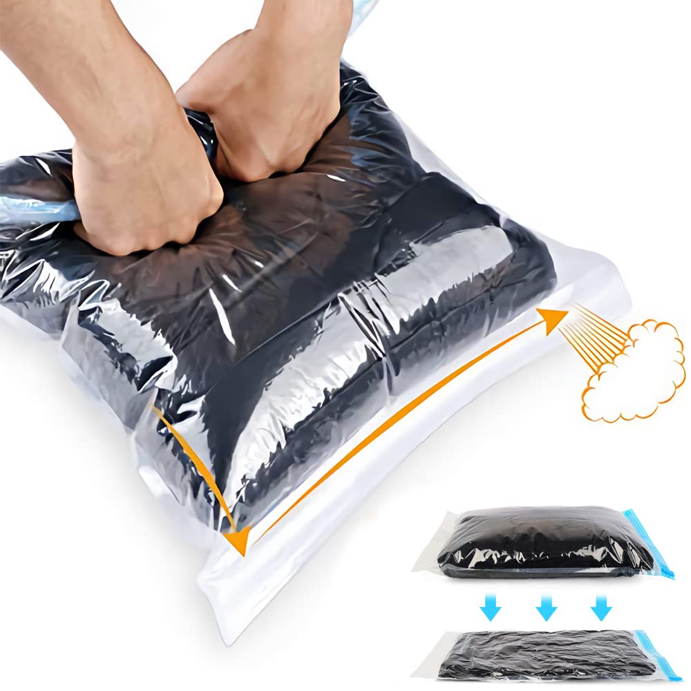 ALMING Compression Bags - Travel Accessories - 10 Pack Space Saver Bags - No Vacuum or Pump Needed