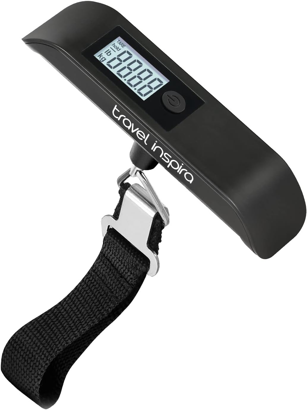 travel inspira Luggage Scale, Portable Digital Hanging Baggage Scale for Travel, Suitcase Weight Scale with Rubber Paint, 110 Pounds, Battery Included
